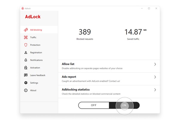 open AdLock | Block Ads on Hulu
