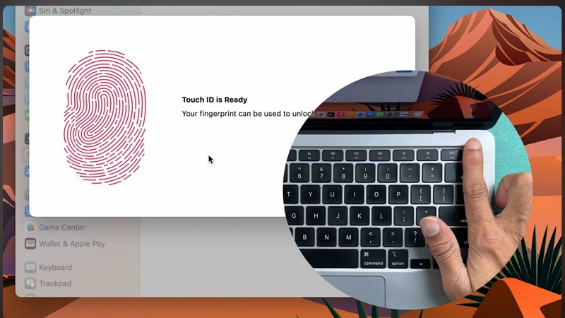 add fingerprints | Unlock Mac with iPhone