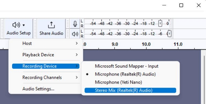 choose Recording Device | Convert Spotify Link to MP3