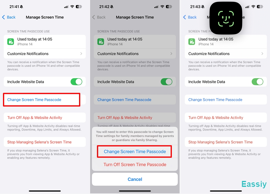 Change Screen Time Passcode