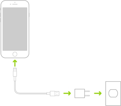 Plug your iPhone into a charger 