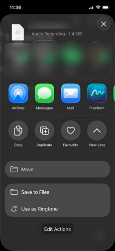 choose Save to Files