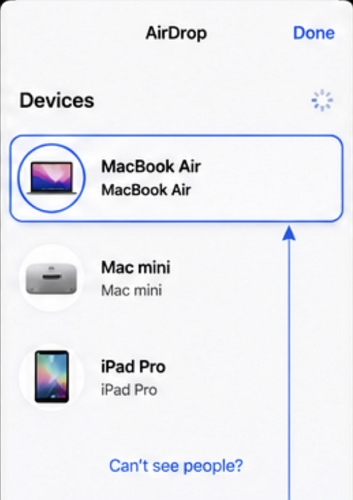select AirDrop