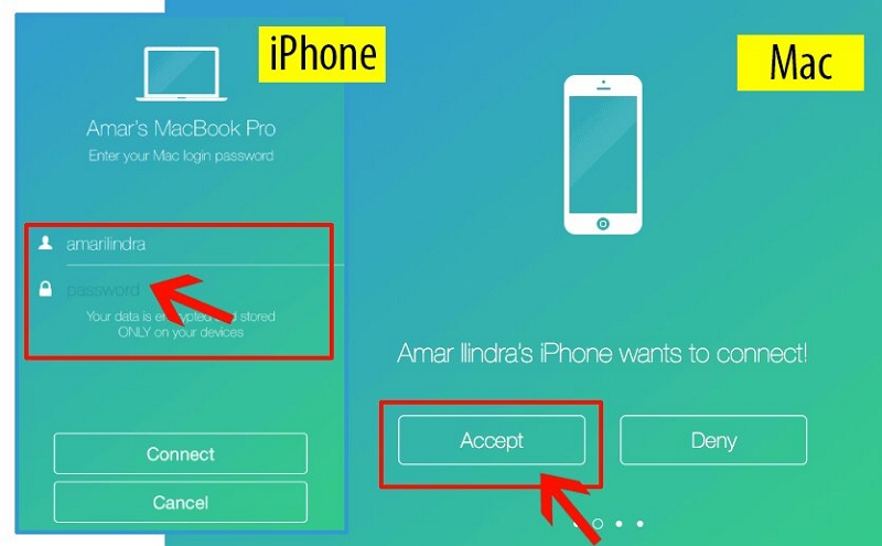 tap Connect | Unlock Mac with iPhone