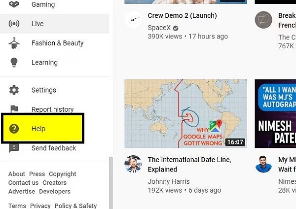 reach out to support | how to watch deleted YouTube videos