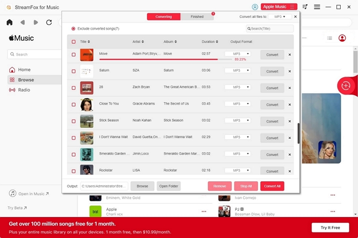 drag Apple Music songs | M4A vs MP3