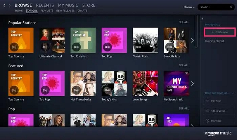 Amazon Music | create a playlist on Amazon Music