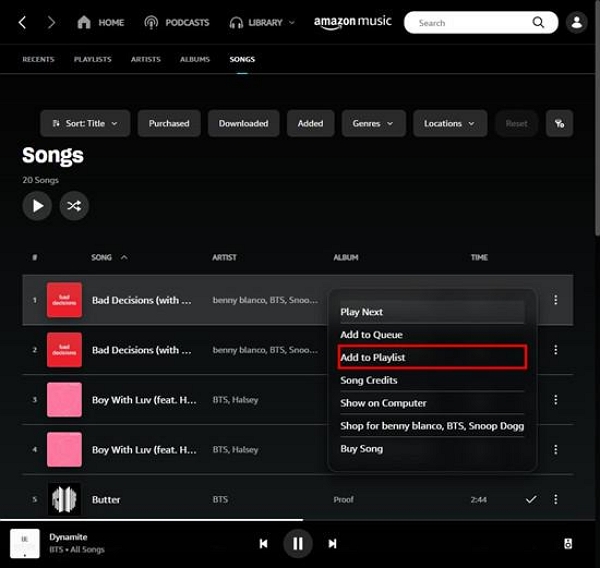 create playlist | create a playlist on Amazon Music