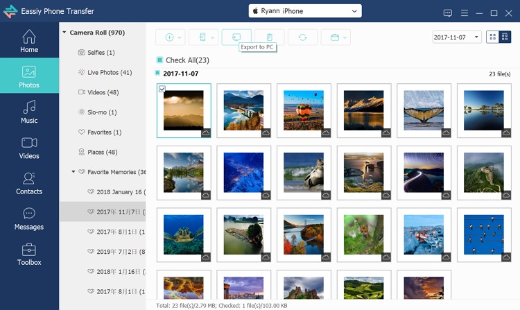 Eassiy Phone Transfer3 | not enough iCloud storage but there is