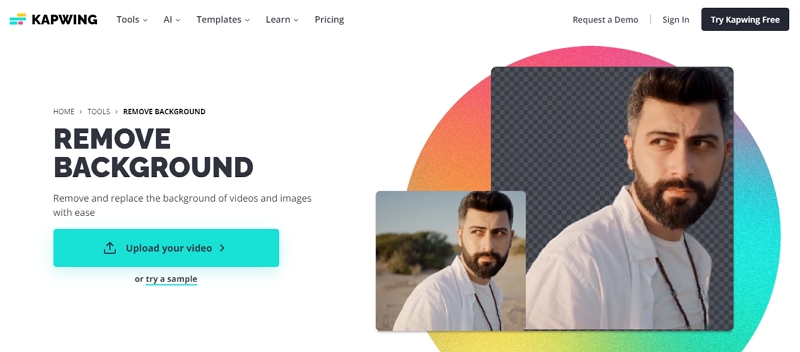 KAPWING | automatic photo background remover