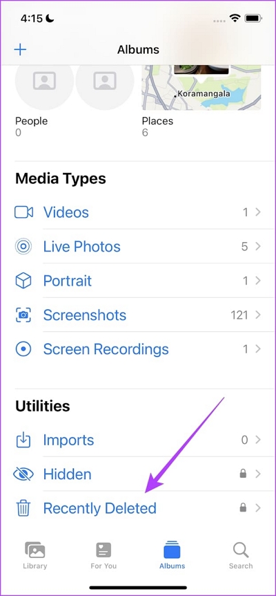 Recently Deleted | iPhone Storage Full Can't Delete Photos