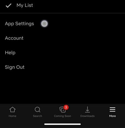 Locate the menu | netflix download limit