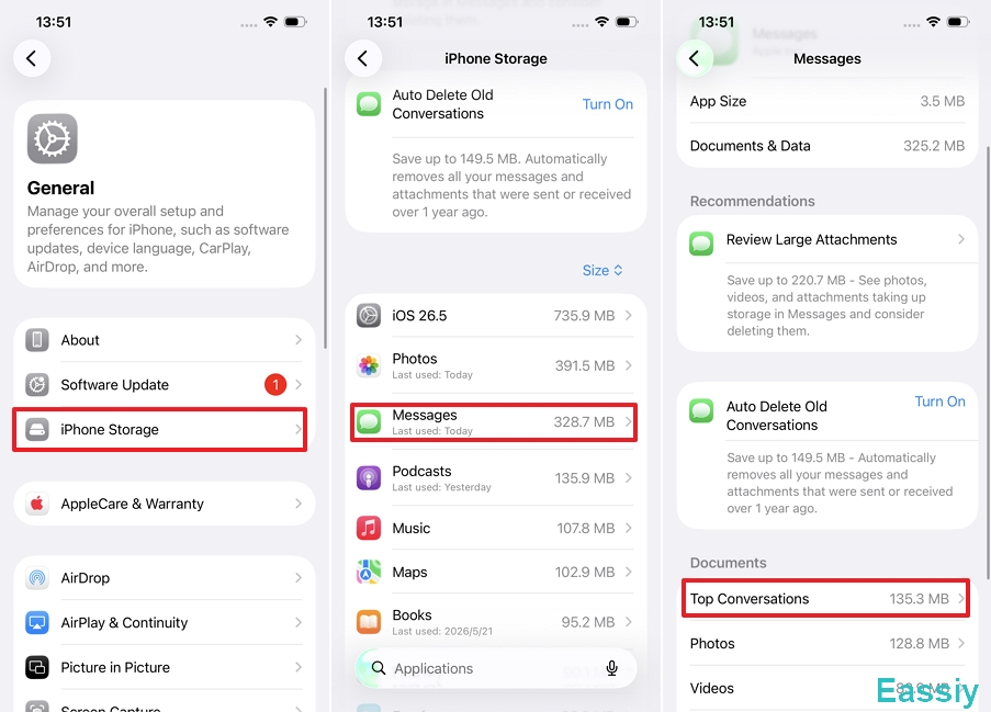 Delete Top Conversations of Messages
