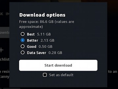 Select the video quality | amazon prime video download chromebook