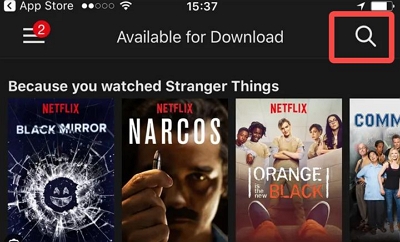 Search the name | how do i download series on netflix
