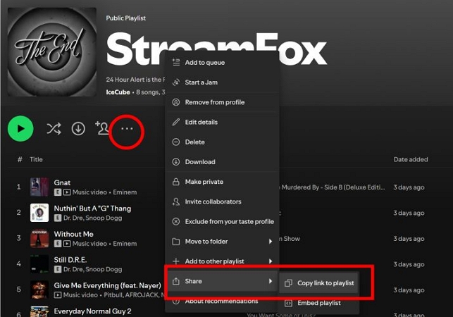 hit Copy Playlist Link | Download Spotify Songs to MP3s Mac
