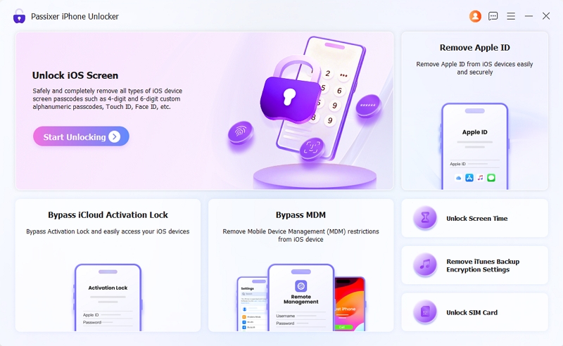 Unlock iOS Screen mode