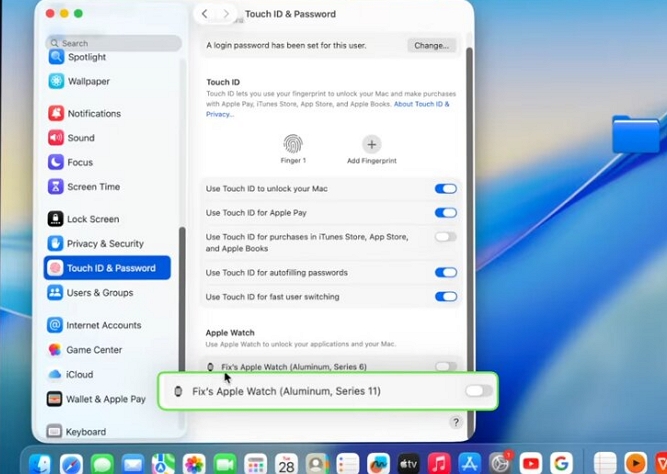 enable Apple Watch unlock | Unlock Mac with iPhone