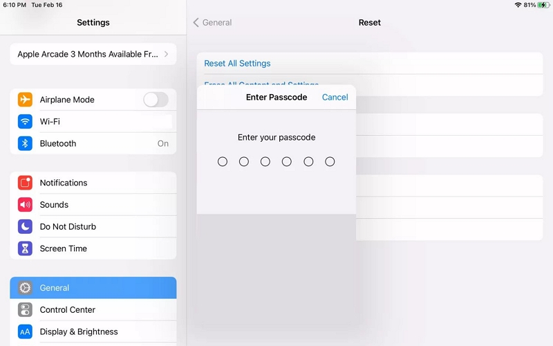 Screen Time off | Factory Reset iPad Without Apple ID Password