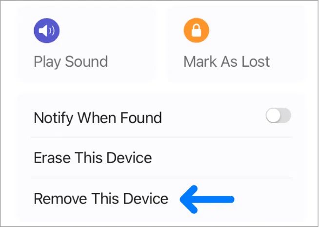 tap Remove This Device | Factory Reset iPad Without Apple ID Password