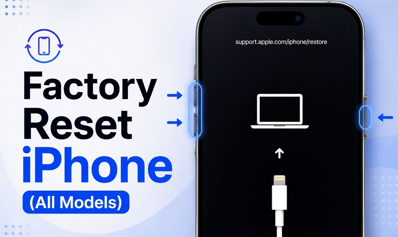 erase iPhone | Factory Reset iPhone with Buttons