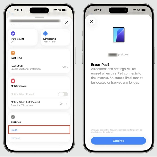 confirmation email | Factory Reset iPhone with Buttons