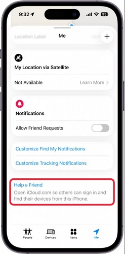 choose Help a Friend | Factory Reset iPhone with Buttons