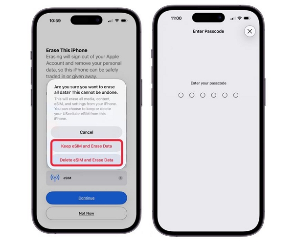 enter Apple ID and password | Factory Reset iPhone with Buttons