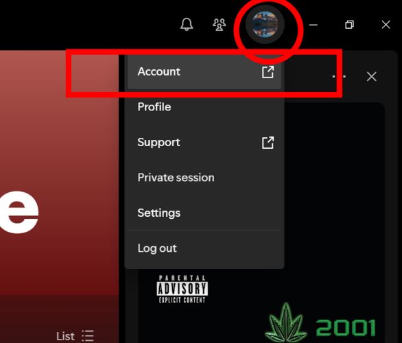 select Account | Find Hidden Songs on Spotify