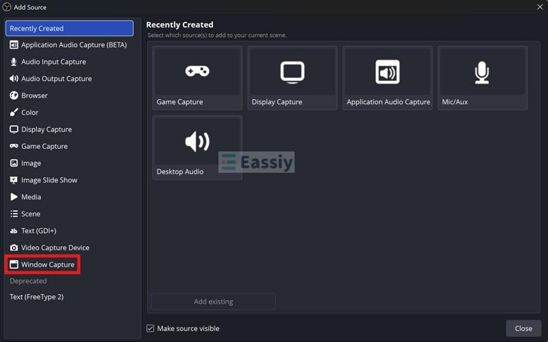 name Window Capture | OBS Game Capture Not Working