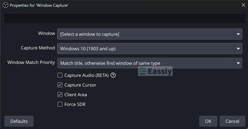 set Window Match Priority | OBS Game Capture Not Working