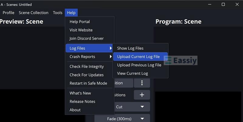 go to Help | OBS Game Capture Not Working