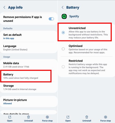 select Unrestricted | Spotify Not Showing on Lock Screen