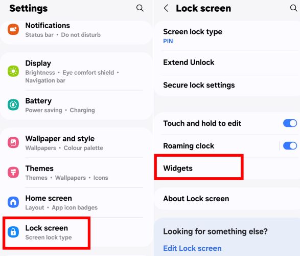 look for Widgets | Spotify Not Showing on Lock Screen