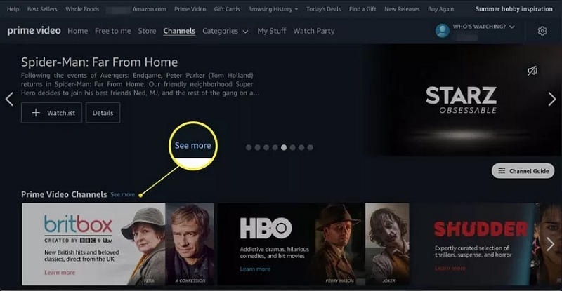 go to the Prime Video | is britbox available on amazon prime usa