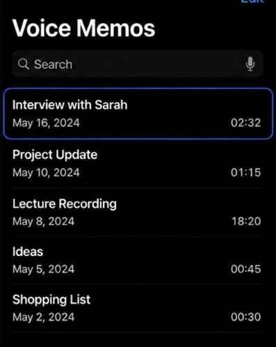 choose recording