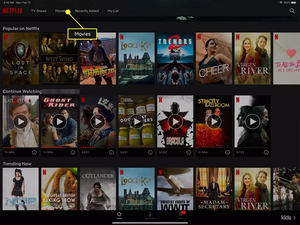 find the movie or TV show | download films from netflix to ipad