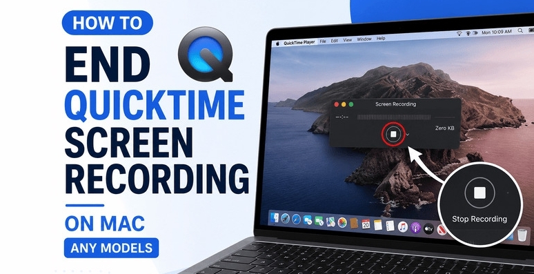 end QuickTime screen recording Mac