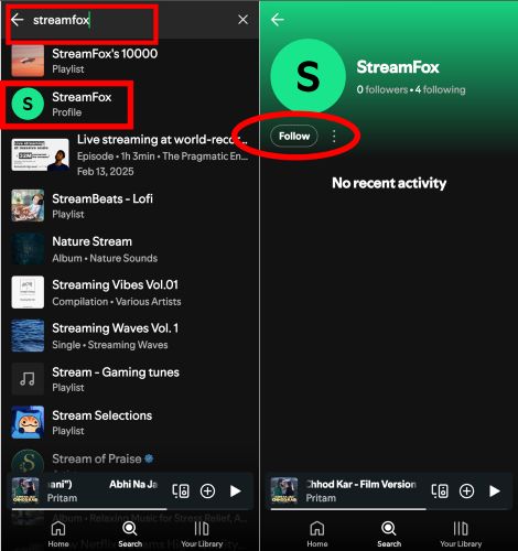 type in name | Find Username on Spotify