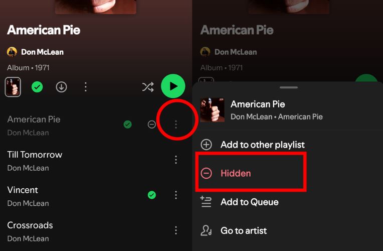tap minus | Find Hidden Songs on Spotify