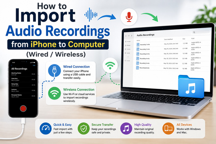 Import Audio Recordings from iPhone to Computer