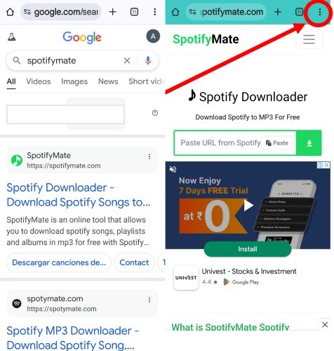 tap toolbar | SpotifyMate