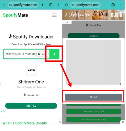 hit download arrow | SpotifyMate