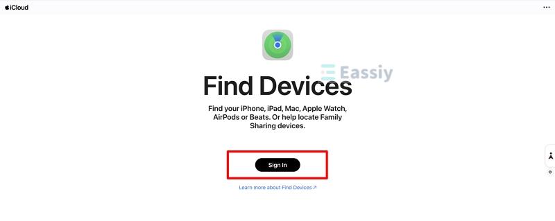 go to iCloud | Turn Off Find My iPhone from Computer