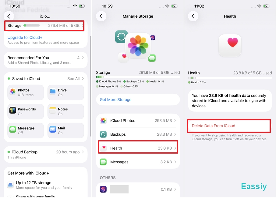 Check iCloud Storage