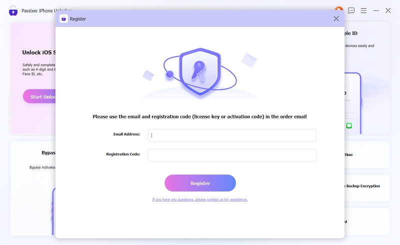 copy and paste the Registration Code