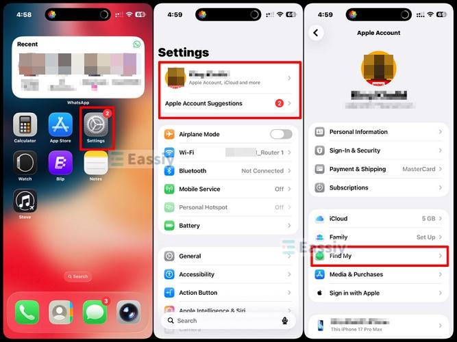 choose Find My | Add Another iPhone on Find My iPhone
