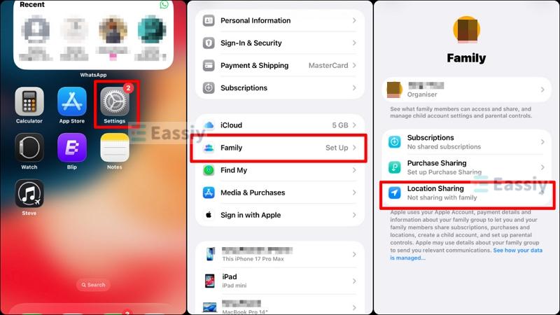 open Location Sharing | Add Another iPhone on Find My iPhone
