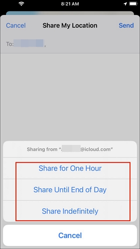 hit Send | Add Another iPhone on Find My iPhone