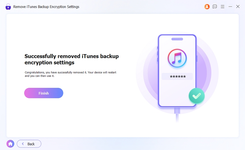 Remove Encryption Settings